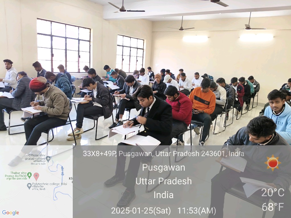 Classroom full of students taking an examination, January 25, 2025